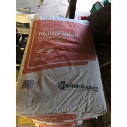 9.5 bags of Thistle Multifinish fine coat plaster