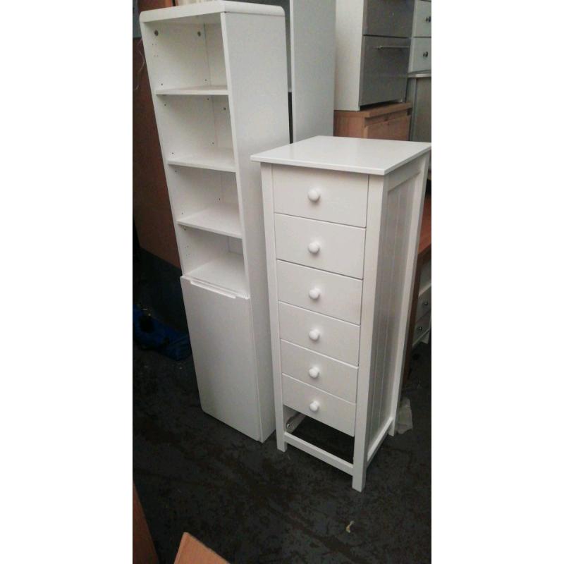 Tallboy Storage units. Shelf ?50. Drawer ?60. Real Bargains Clearance