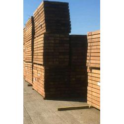 Brown Hardwood Sleepers pressure treated