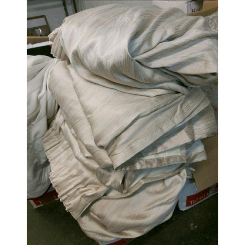 Curtains - Quality Brownish Fabric Curtains. The sizes are between 220