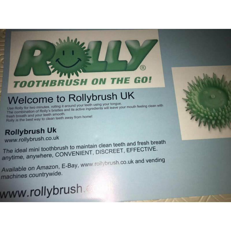Vending Machine toothbrush toothpaste Rolly Brush overnight bag fuzzy brush