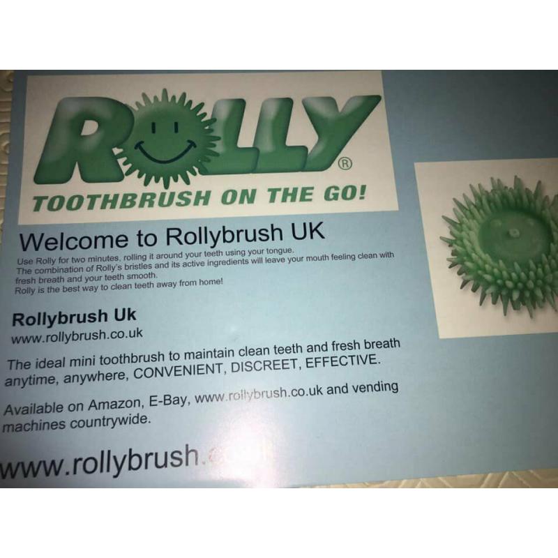 Vending Machine toothbrush toothpaste Rolly Brush overnight bag fuzzy brush