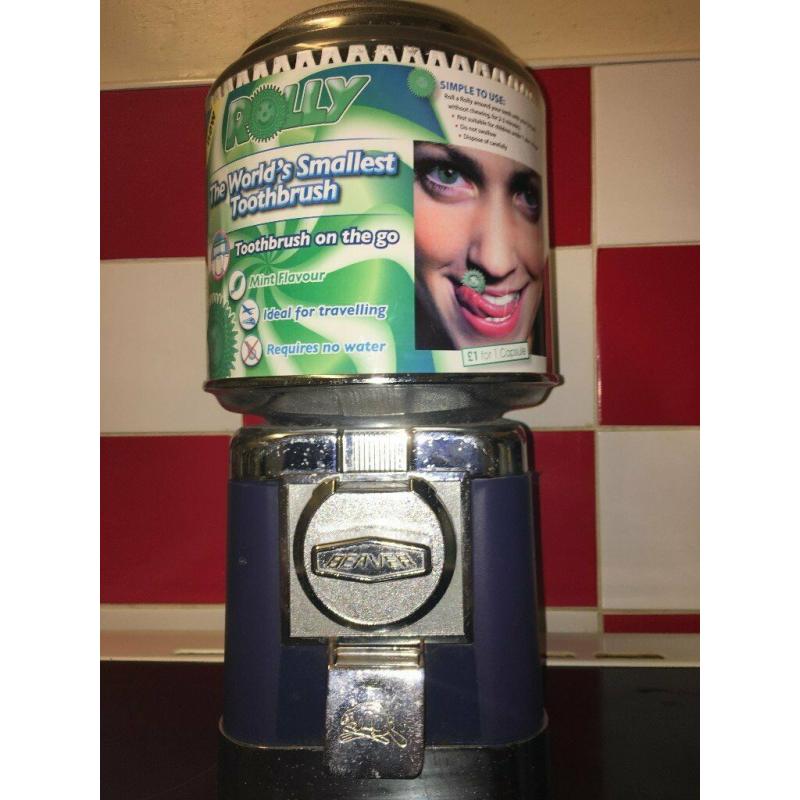 Vending Machine toothbrush toothpaste Rolly Brush overnight bag fuzzy brush