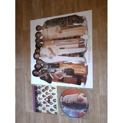 2 x earth wind & fire vinyl picture disc / poster