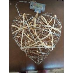 Wicker hearts decoration