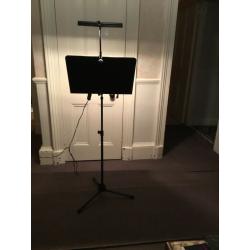 K&M Music Stand and Double Light