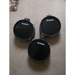 Three alesis electronic drum Tom's 8"