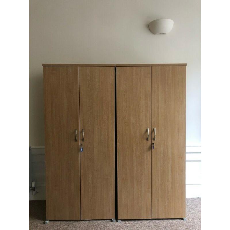 Two Beech Wood Office Cupboards ? Edinburgh Collection ? ?30 each
