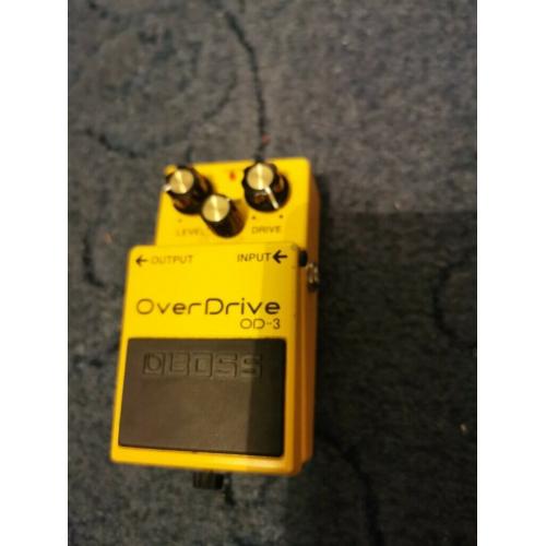 Guitar pedals, little big muff, boss Overdrive and Ditto x2 looper