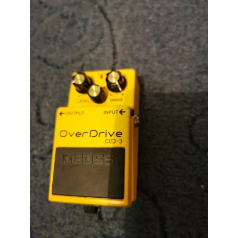 Guitar pedals, little big muff, boss Overdrive and Ditto x2 looper