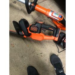 Black and Decker cordless 36v strimmer and hedge trimmer