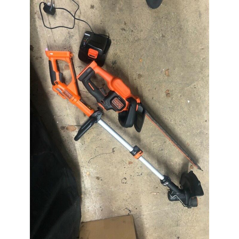 Black and Decker cordless 36v strimmer and hedge trimmer