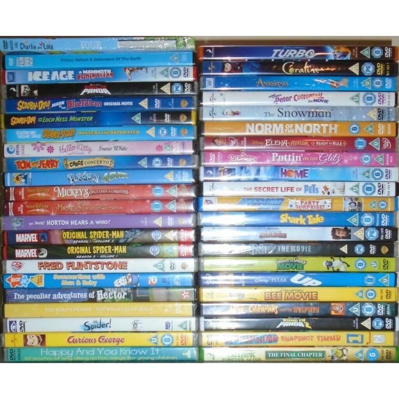 New DVDs: Childrens Cartoons & Animation (price per dvd, cheaper in quantity)