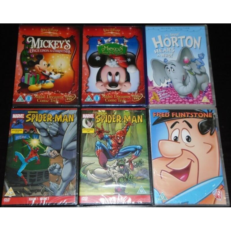 New DVDs: Childrens Cartoons & Animation (price per dvd, cheaper in quantity)