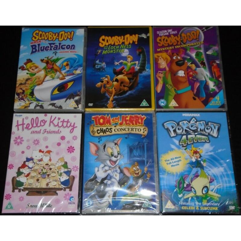 New DVDs: Childrens Cartoons & Animation (price per dvd, cheaper in quantity)