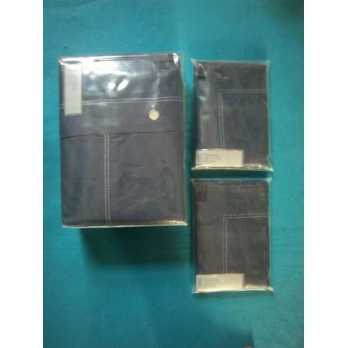 New M&S Denim 6ft Queen Size Duvet Cover & 2 x Oxford Pillowcases IP1