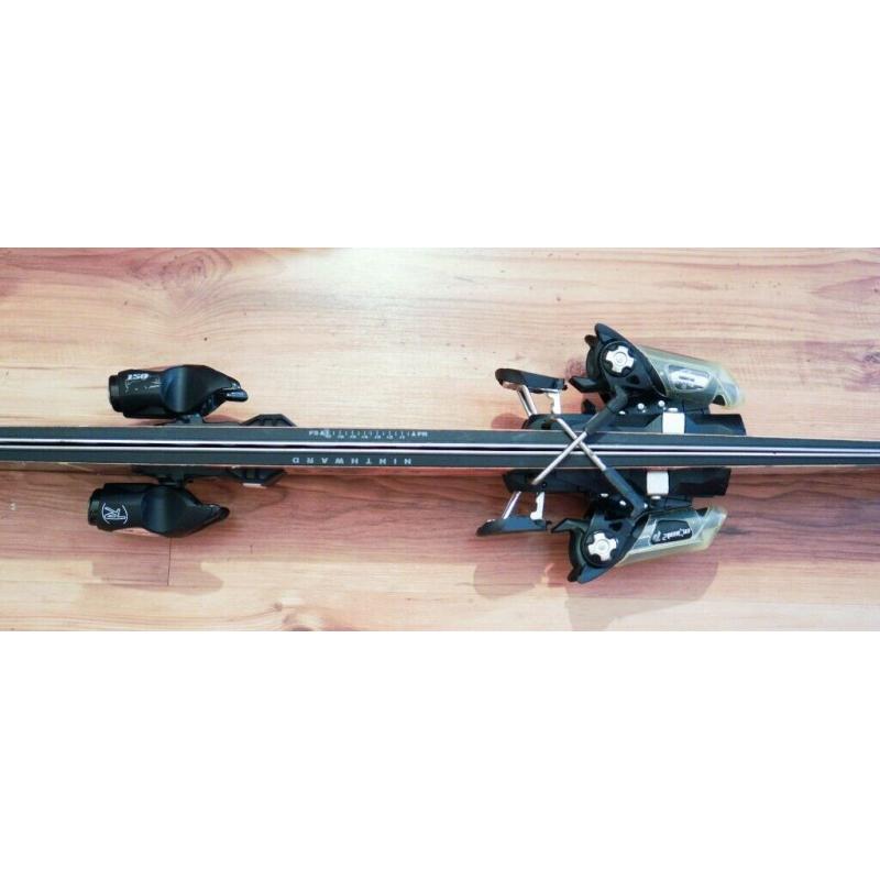 Ninthward Powder skis with Rossignol 150 powder bindings