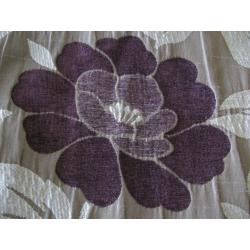 Eyelet Curtains Brown Beige Purple Bold Pattern 260cm W x 250cm L - Excellent