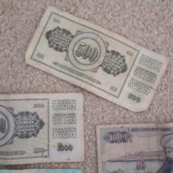 Guernsey + 9 other old banknotes (see my other ads for coins)