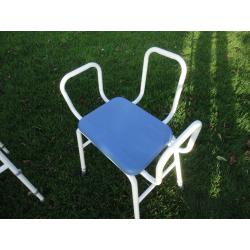 TWO INVALIDITY OAP SHOWER CHAIR AND OVER TOILET FRAME