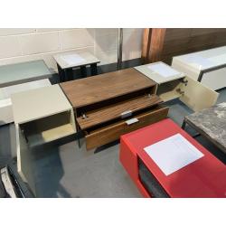 Dwell Sturado TV Unit Light Grey & Walnut