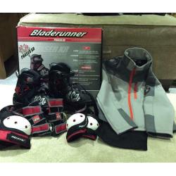 Bladerunner roller blades, safety gear and jacket