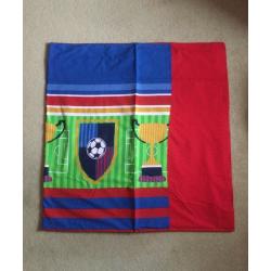 Excellent Condition - Goal Theme - DOUBLE BED Set and Fitted Sheet (2) with Curtains