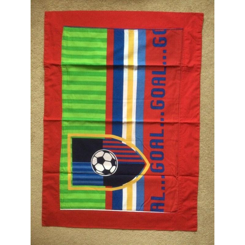 Excellent Condition - Goal Theme - DOUBLE BED Set and Fitted Sheet (2) with Curtains