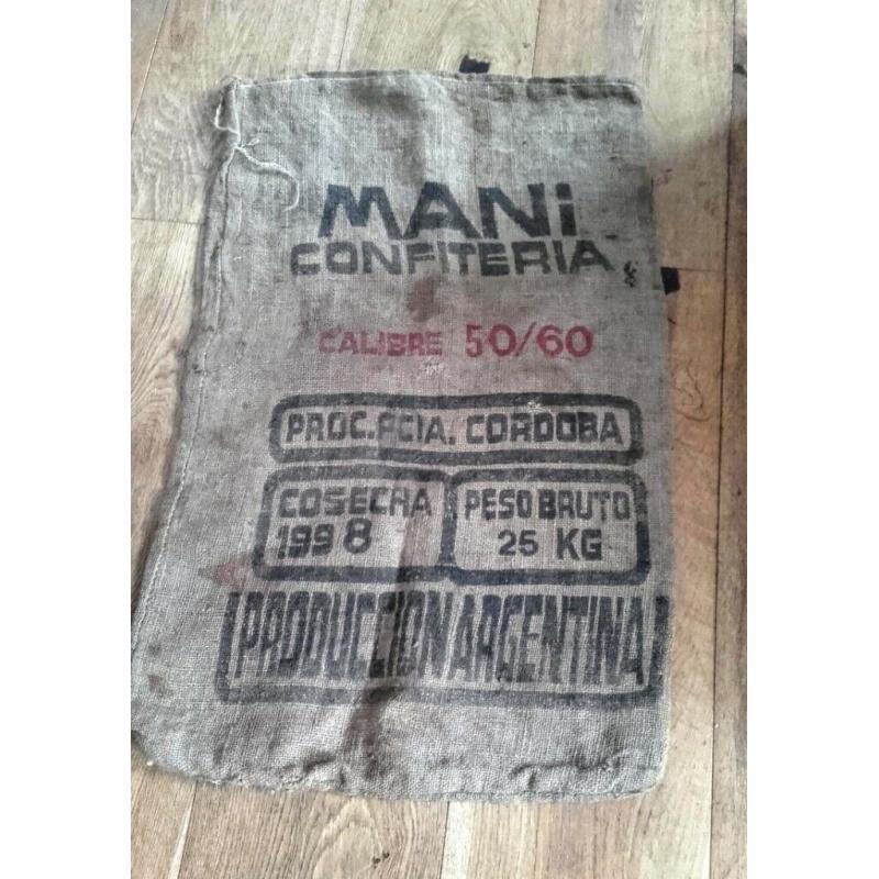 Vintage hessian sack