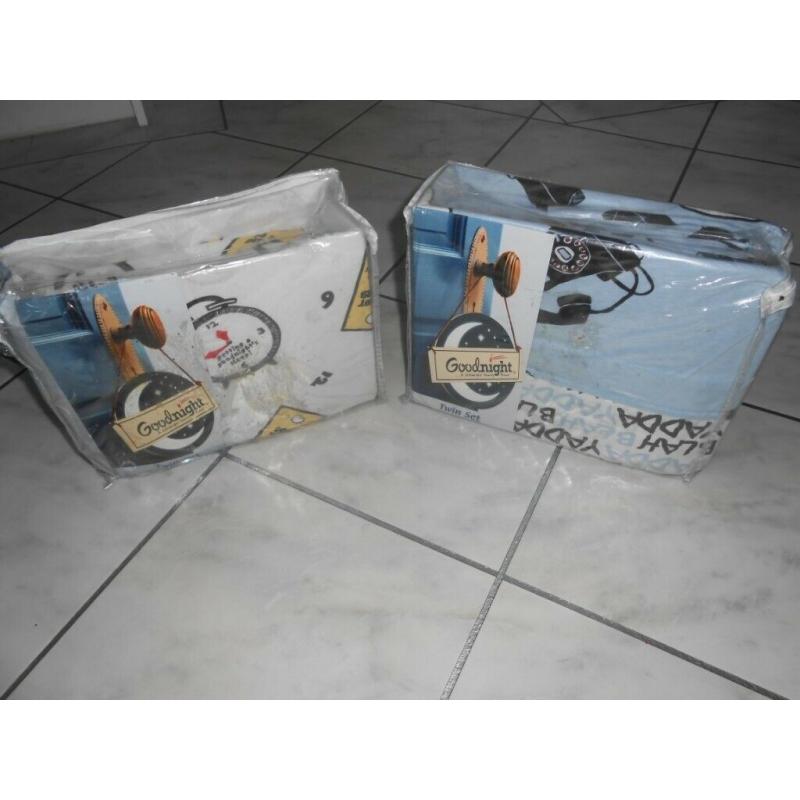 2 sets of brand new novelty childrens bed sheets - will sell separately