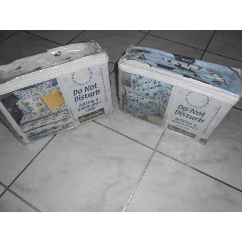 2 sets of brand new novelty childrens bed sheets - will sell separately