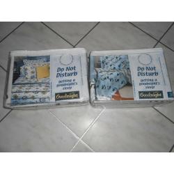 2 sets of brand new novelty childrens bed sheets - will sell separately