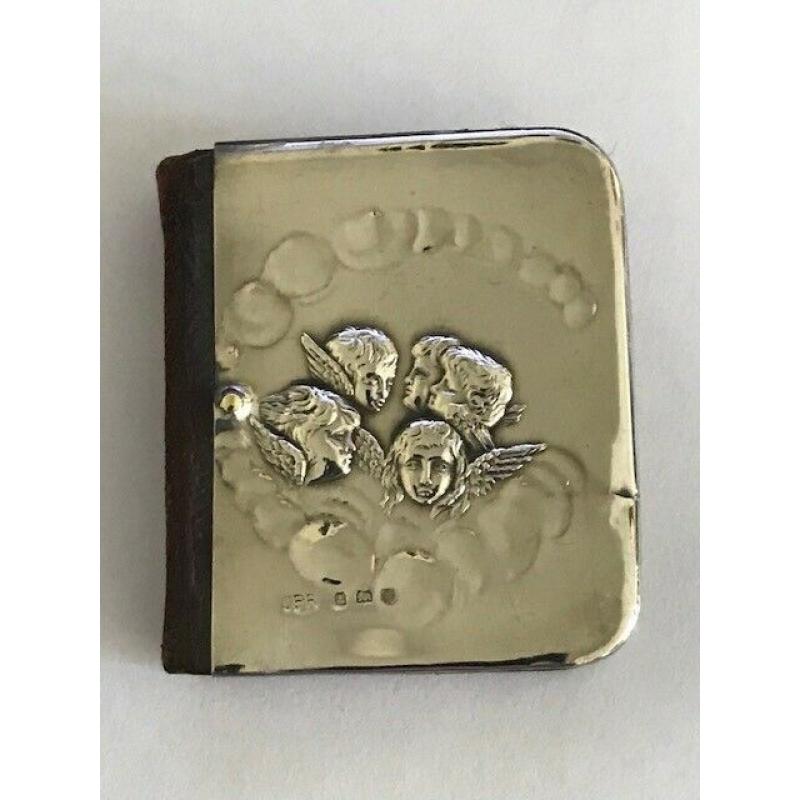 Miniature Antique Solid Silver Reynolds Angels Book Of Common Prayer