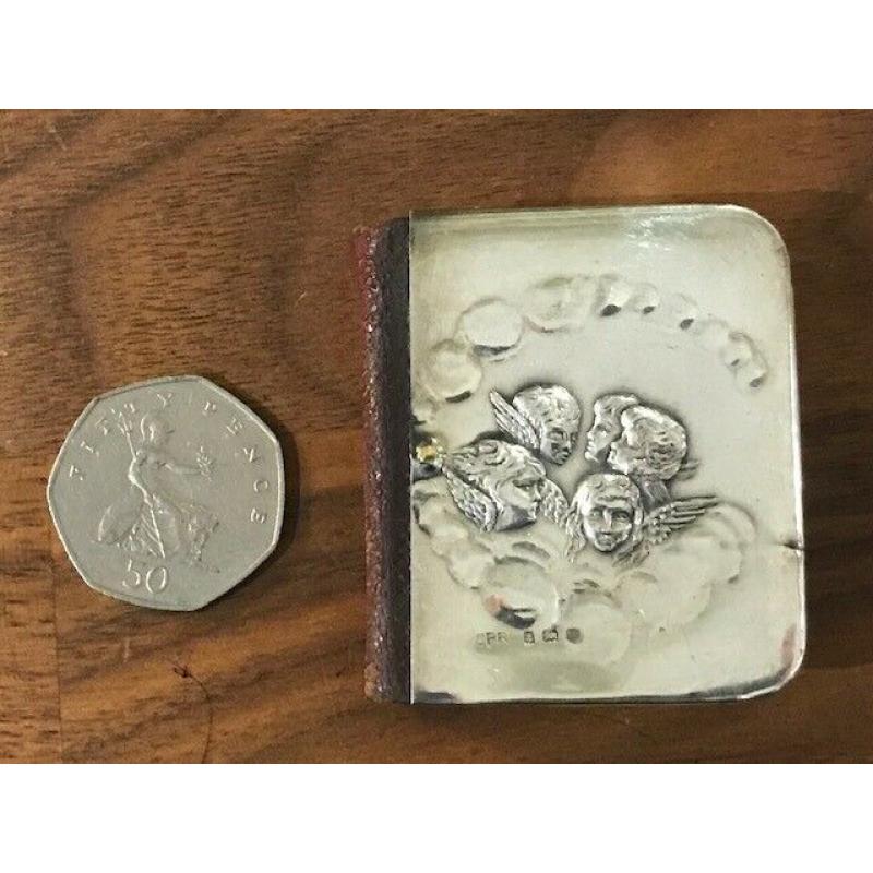 Miniature Antique Solid Silver Reynolds Angels Book Of Common Prayer