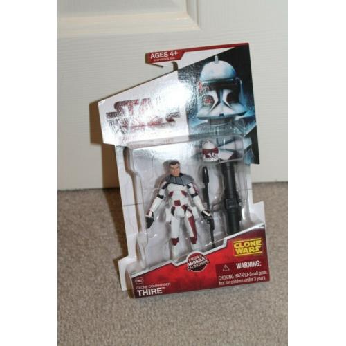 Star Wars The Clone Wars Clone Commander Thire carded figure