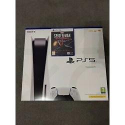 PlayStation 5 console disc edition ps5 with spider man miles morales