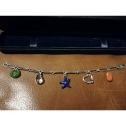 Tiffany Elsa Peretti gemstone charm bracelet