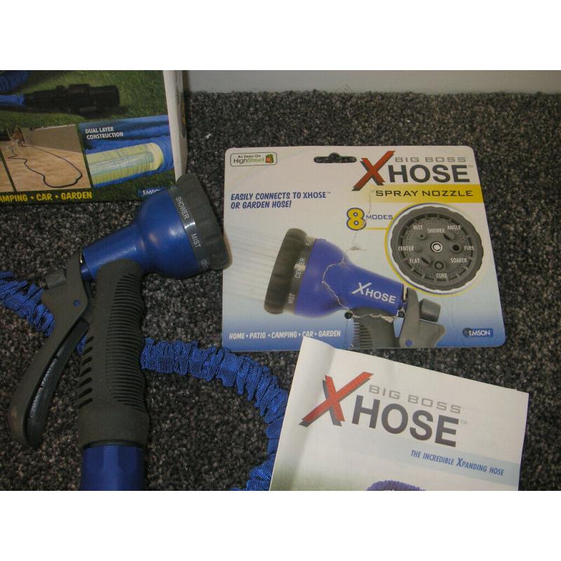 Original XHOSE x hose 25ft 7.5m + spray nozzle with 8 modes ( Big Boss )