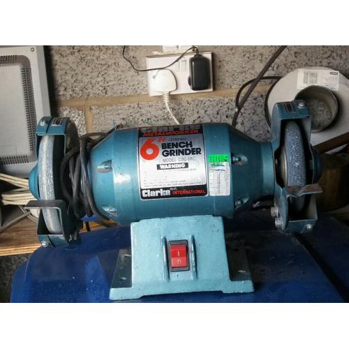 A CLARKE 6 inch BENCH GRINDER