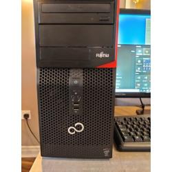 Fujitsu Desktop PC + 24 inch Full HD LG Monitor, i3, 8Gb, SSD+HDD