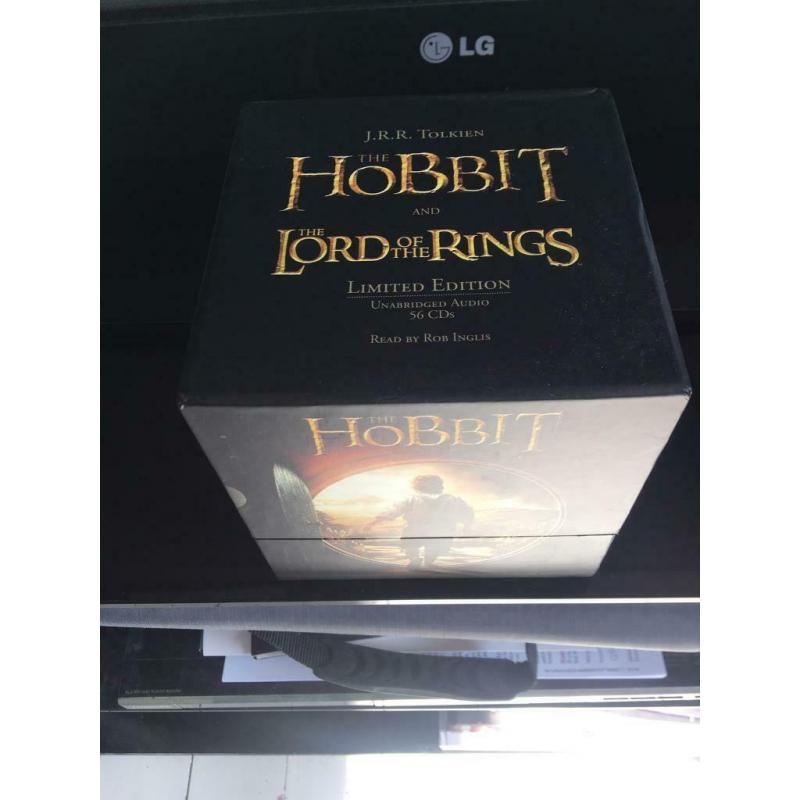 Limited addition lord of the rings and the hobbit audio books. Mint condition