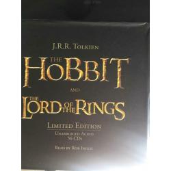 Limited addition lord of the rings and the hobbit audio books. Mint condition