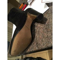 Ladies Leather Boots As new Clarks Leather Boots size 6 block heel with gold trim