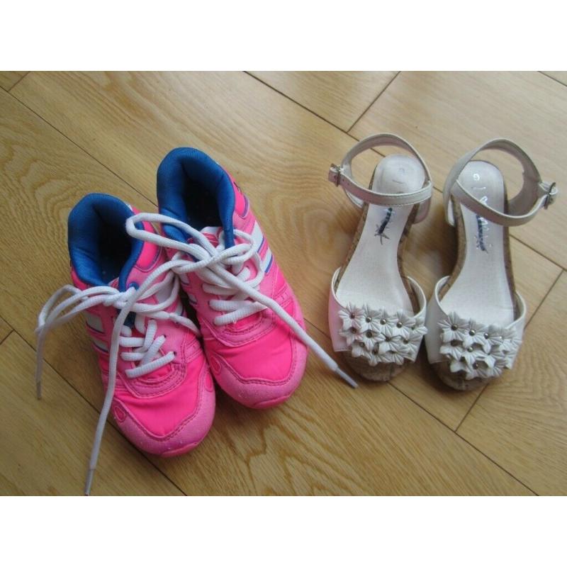 NEXT CHILDRENS TRAINERS & SANDALS ~ SHOES SIZE 9 ~ ?1 FOR BOTH PAIRS