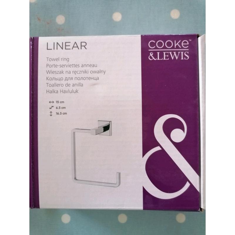 Brand new Cooke & Lewis linear towel holder, chrome