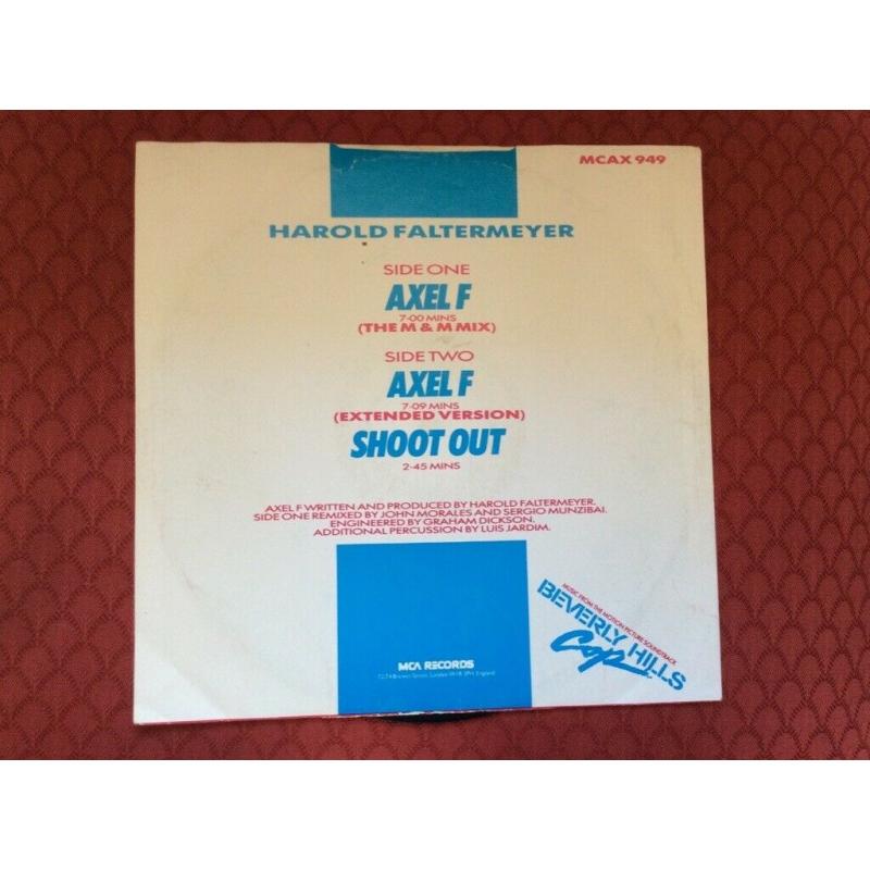 Harold Faltermeyer - Axel F (M&M Mix) - 12? Single 1984